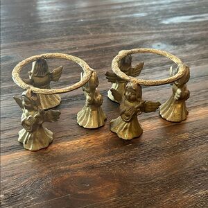 Solid Brass Gold Angel Rings made in India
